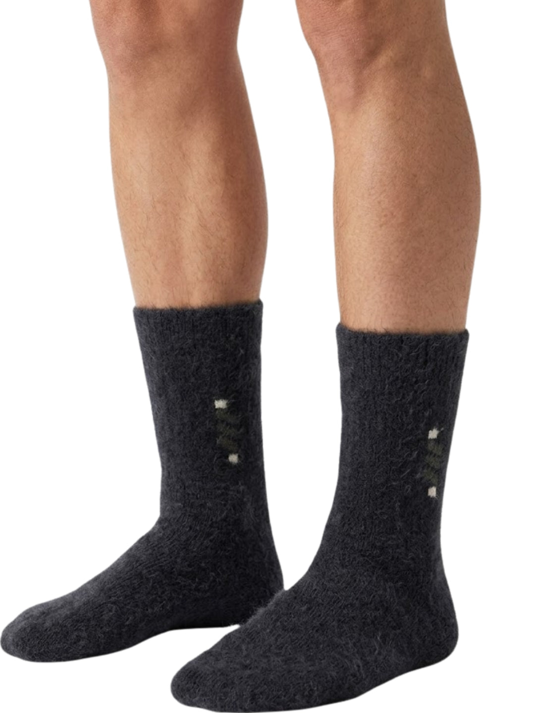 Cdeck Men’s Premium Hair Wool Winter Socks | Soft, Fuzzy, Warm & Comfortable | Black | Free Size