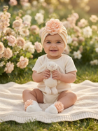 Cdeck Pure Cotton Baby Socks and Cap Set | Soft Floral Design | Comfortable Newborn Accessories