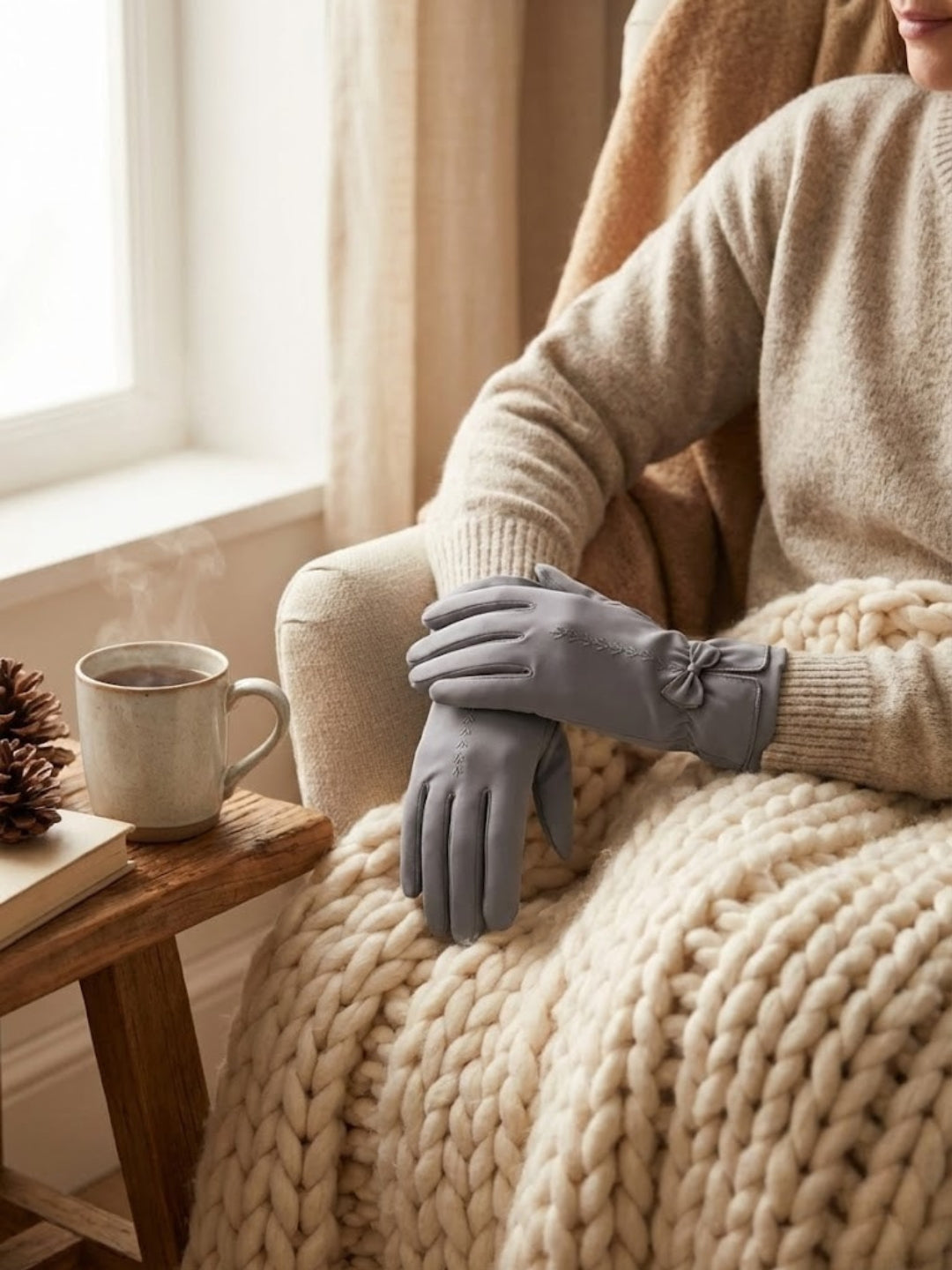 Cdeck Women Woolen Winter Gloves | Soft, Warm & Comfortable for Winter Wear