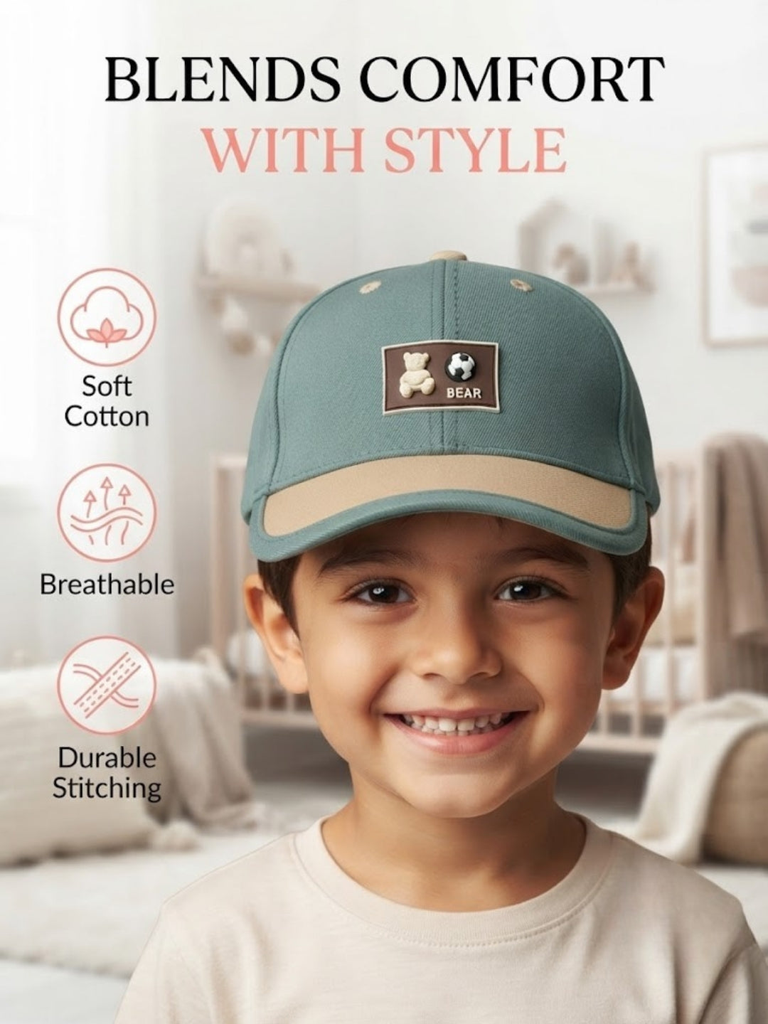 Cdeck Kids Cotton Cap for Boys & Girls