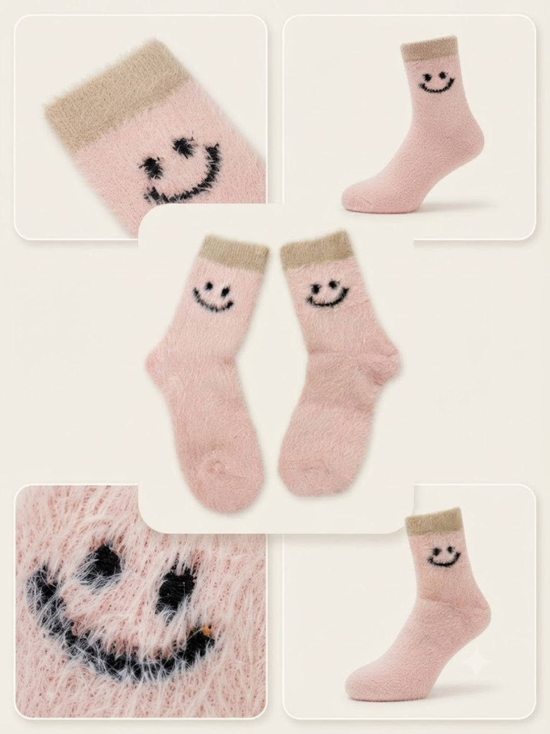 Cdeck Women’s Wool Socks | Soft & Warm Woolen Winter Socks | Free Size | Pink