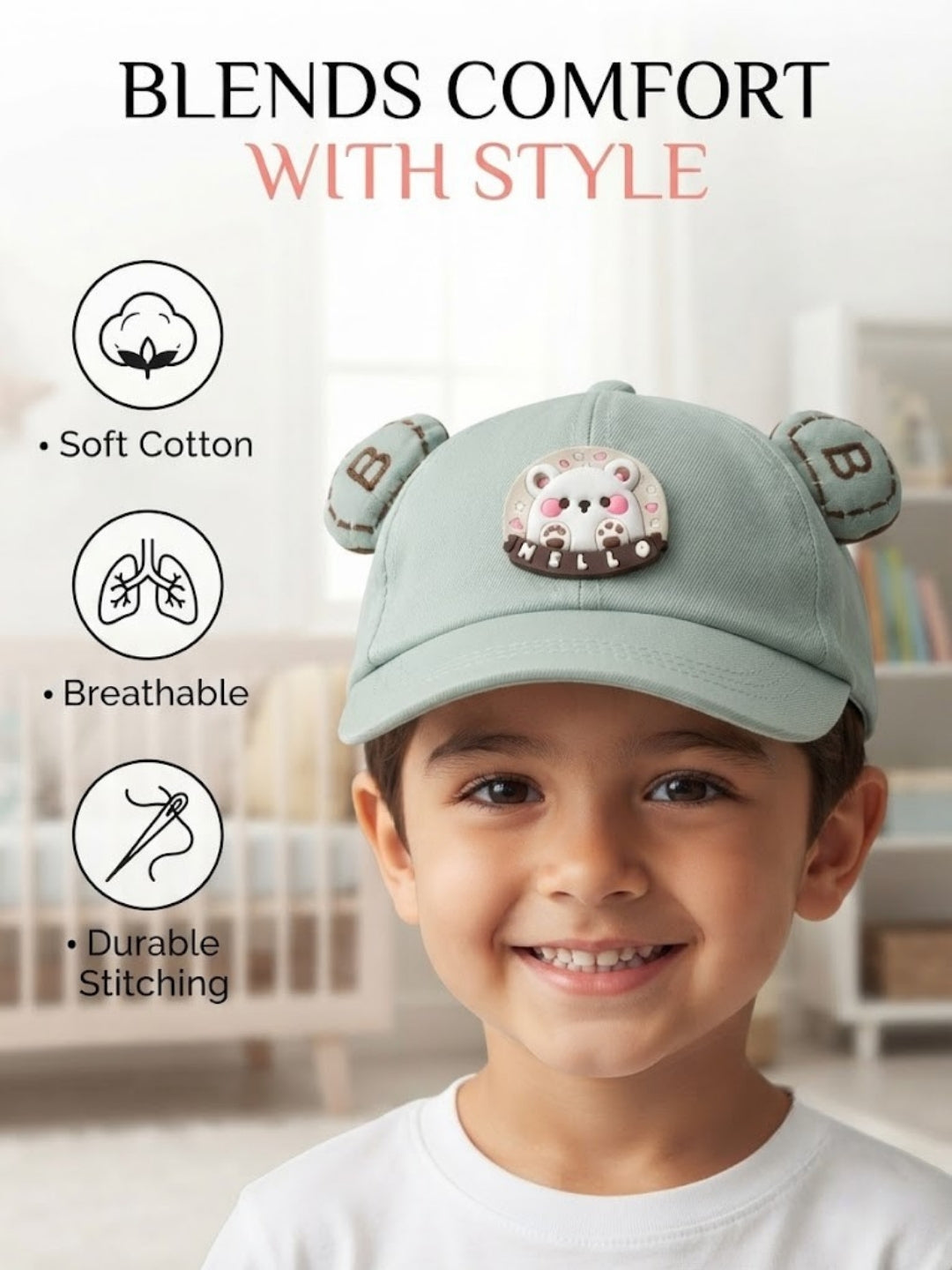 Cdeck Kids Cotton Cap for Boys & Girls