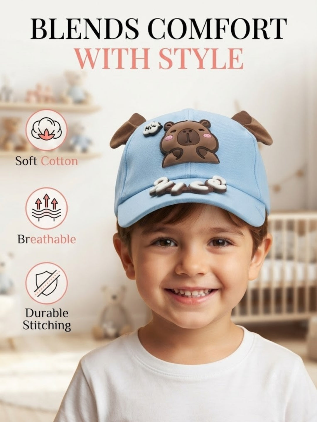 Cdeck Kids Cotton Cap for Boys & Girls