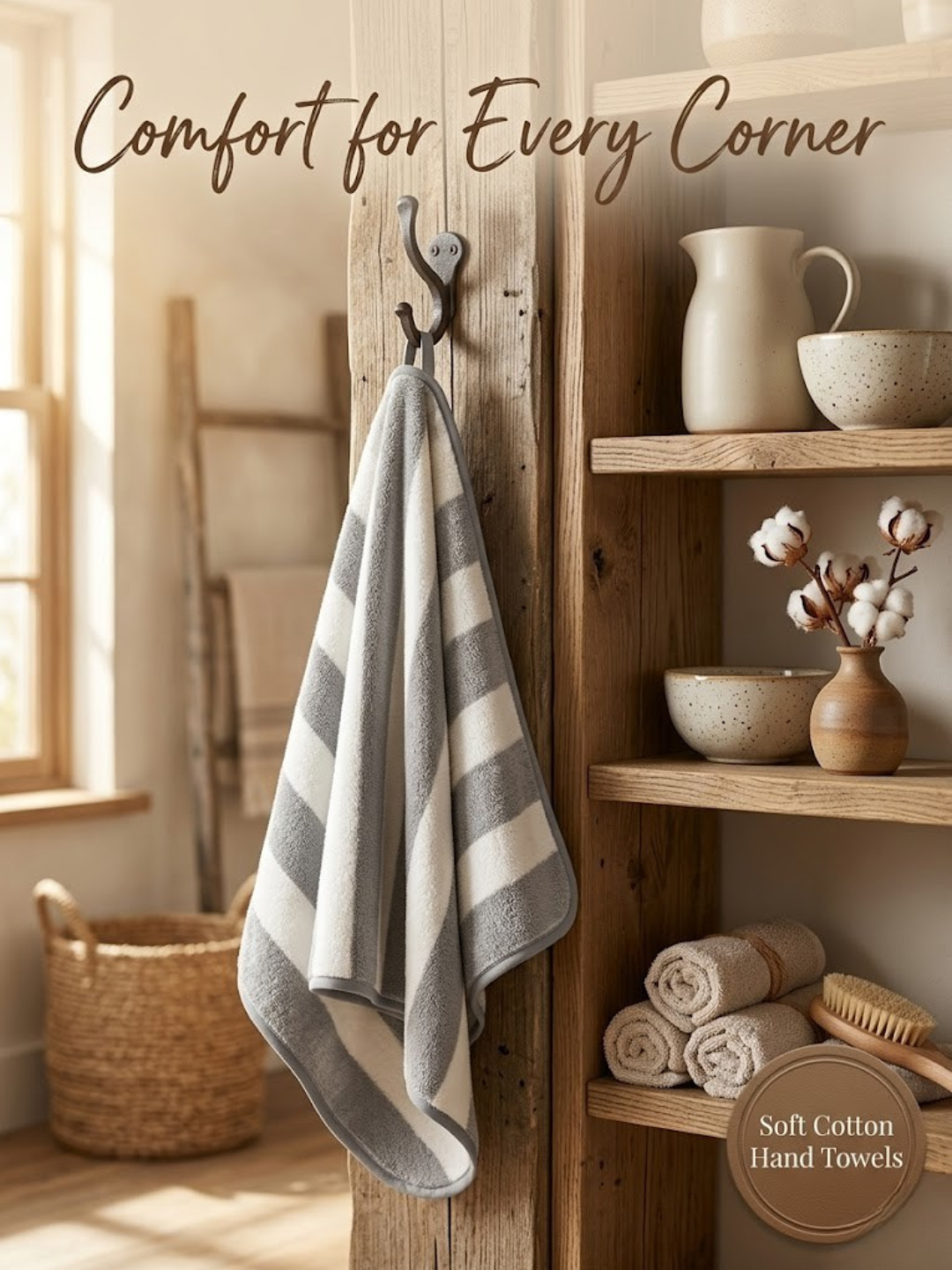 Cdeck Premium Cotton Hand Towel | Soft, Absorbent & Comfortable Everyday Use