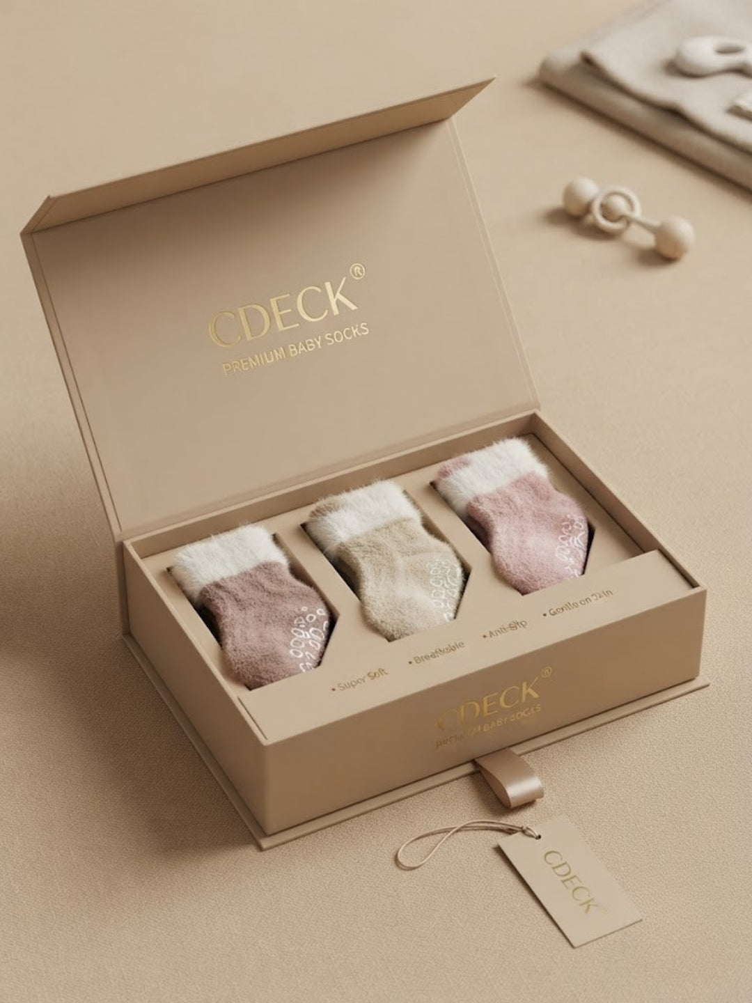 Cdeck Kids Winter Woolen Socks | Rabbit Hair Wool Soft Warm Stretchable Socks for Boys & Girls | 0–4 Years | Pack of 3 | Multicolor