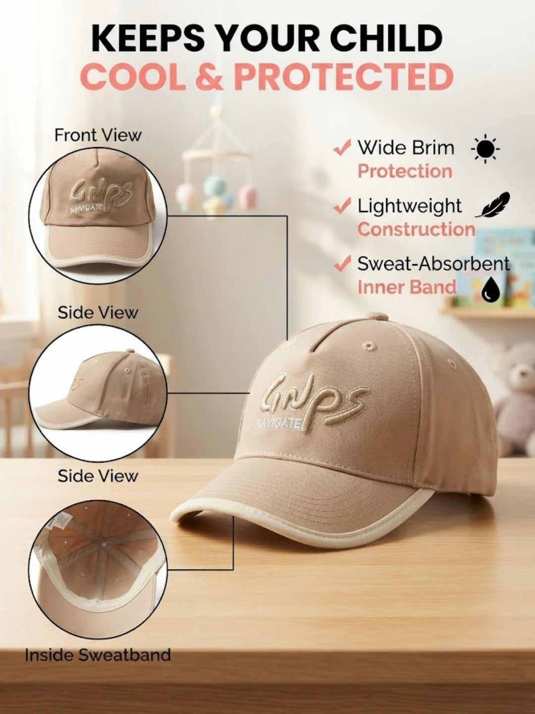 Cdeck Kids Cotton Cap for Boys & Girls