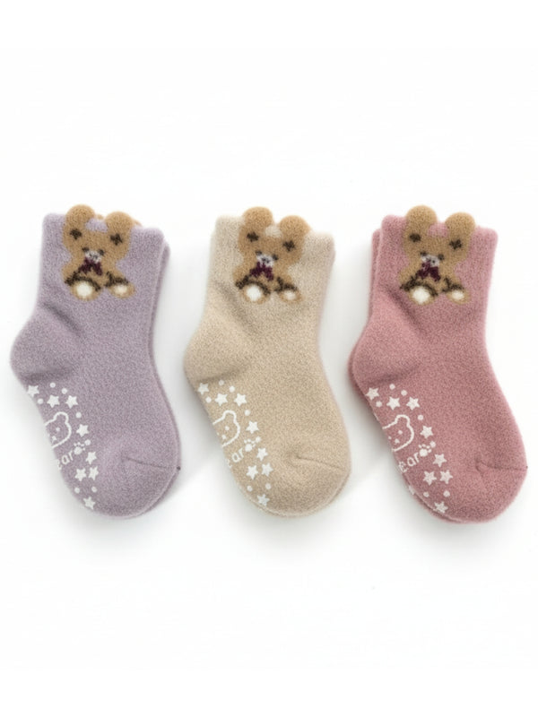 Cdeck Kids Rabbit Wool Anti-Slip Winter Socks | Soft, Warm & Comfortable | 0–4 Years