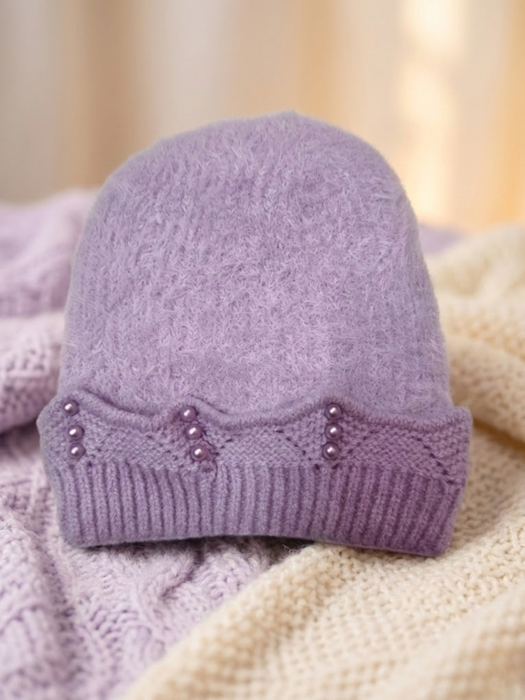 Cdeck Kids Woolen Winter Cap for Baby Girls | Soft, Warm & Comfortable | 1–2 Years