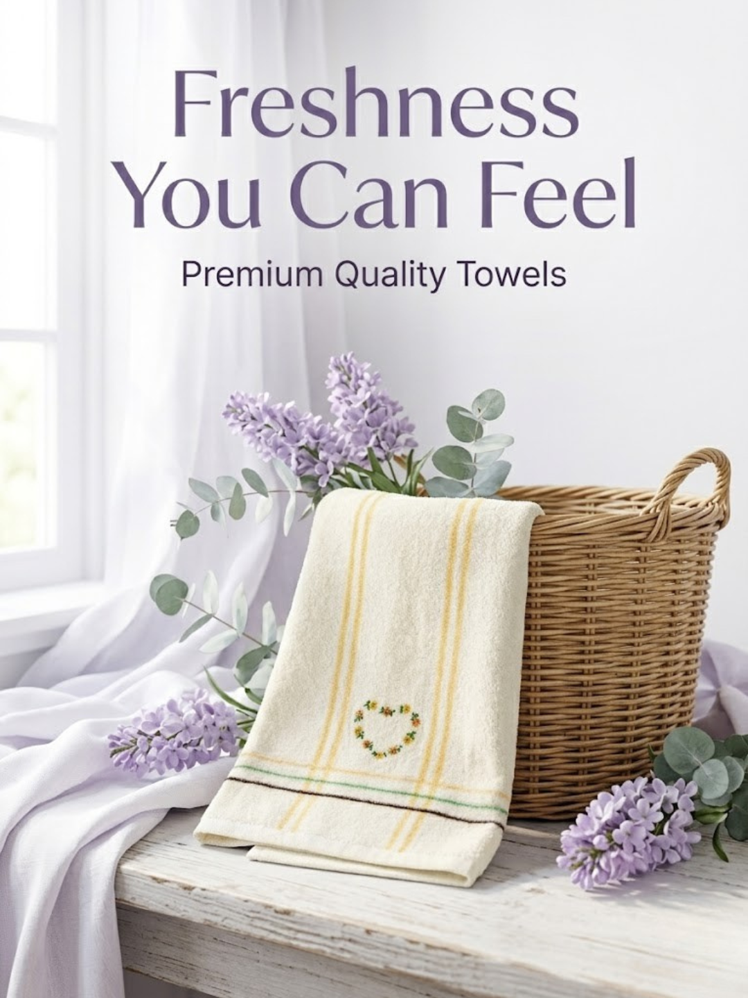 Cdeck Premium Cotton Hand Towel | Soft, Absorbent & Comfortable Everyday Use