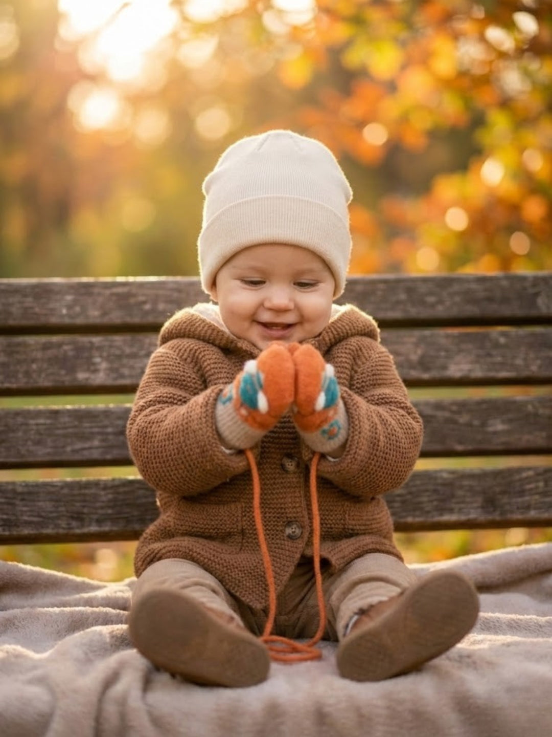 Cdeck Baby Woolen Winter Gloves for Boys & Girls | Soft, Warm & Comfortable | 0–12 Months