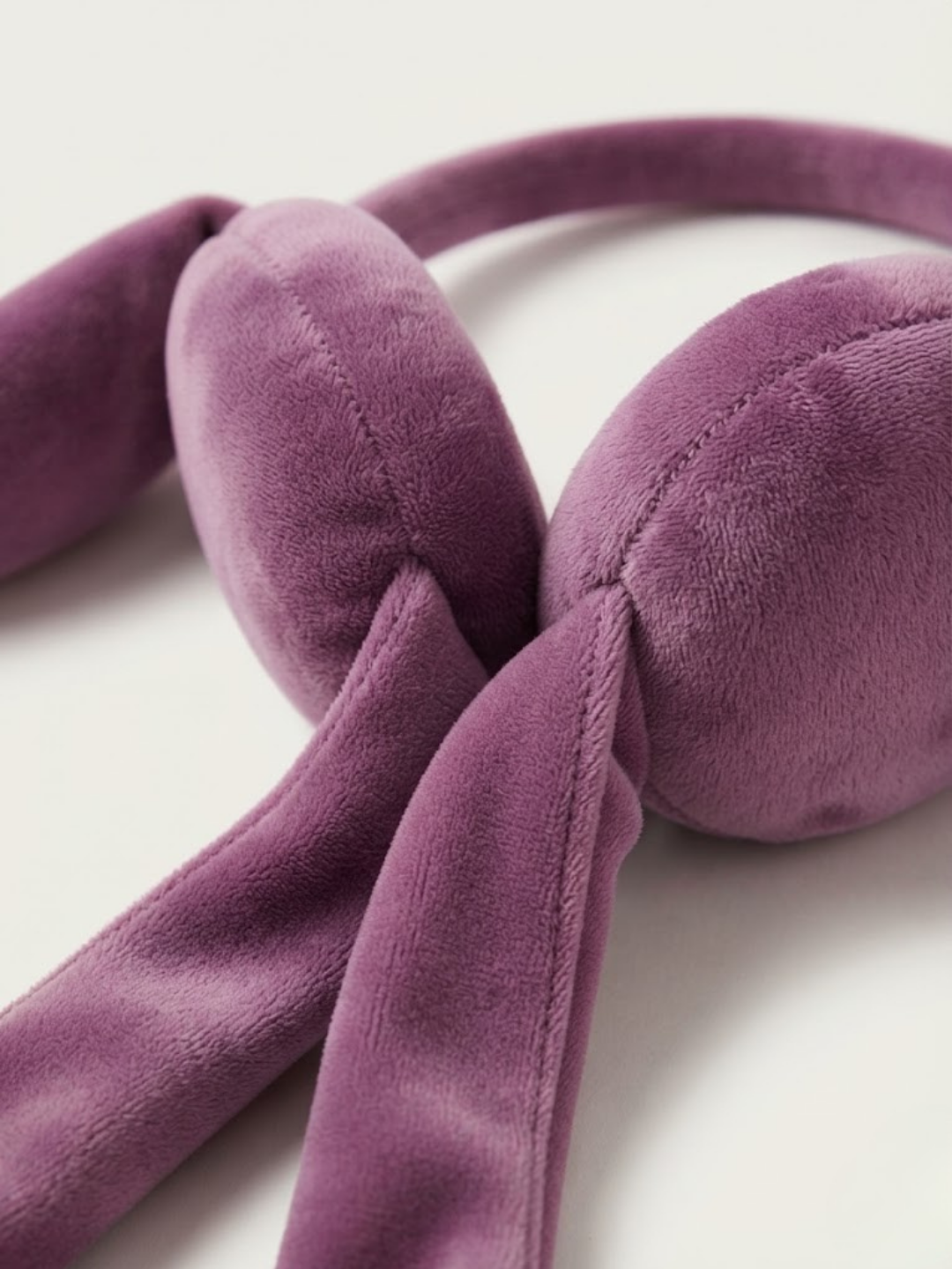 Cdeck Velvet Winter Earmuffs for Girls & Women, Soft Warm Ear Warmers with Long Tie Design, Free Size