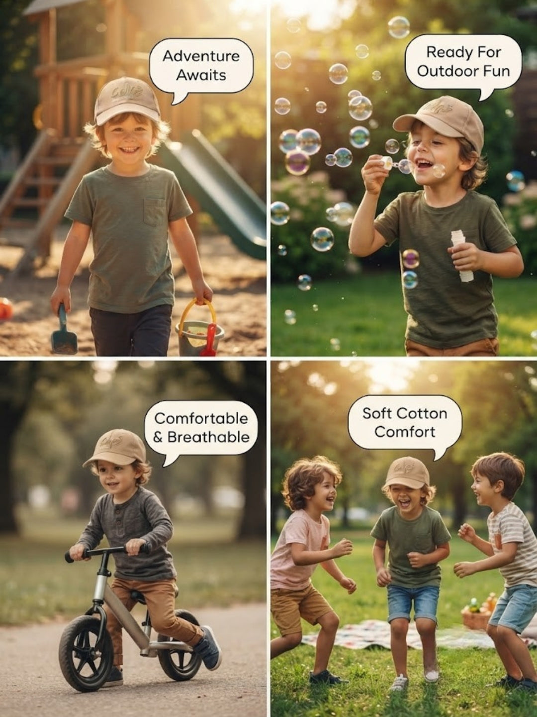 Cdeck Kids Cotton Cap for Boys & Girls