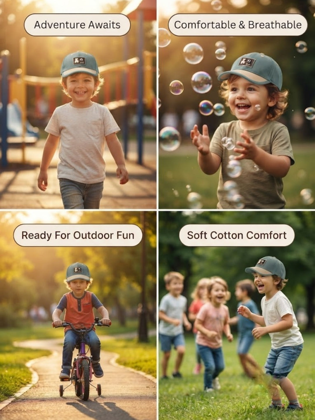 Cdeck Kids Cotton Cap for Boys & Girls