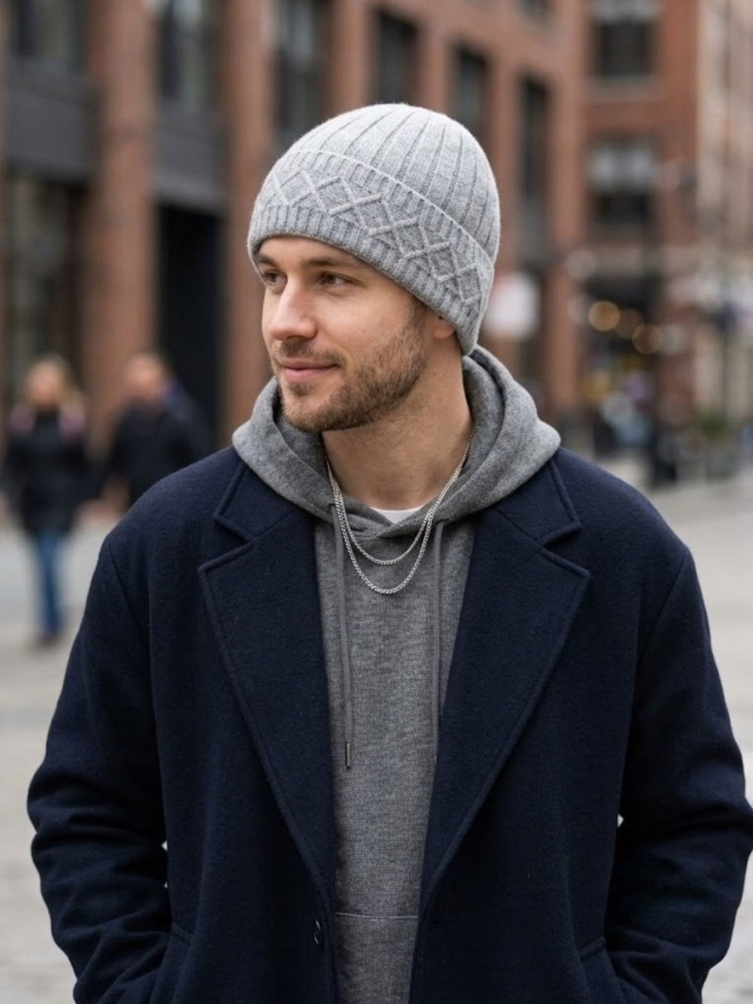 Cdeck Men’s Woolen Winter Cap | Soft, Warm & Comfortable Cap for Everyday Wear | Free Size | Grey