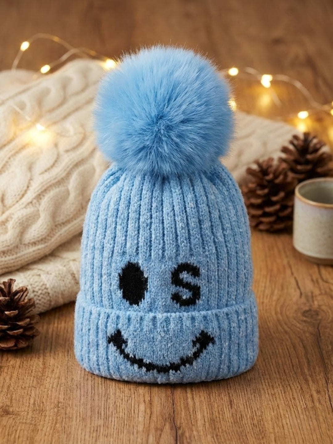 Cdeck Kids Woolen Winter Cap for Boys & Girls | Soft, Warm & Comfortable | 2–4 Years