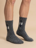 Cdeck Men’s Premium Hair Wool Winter Socks| Soft, Fuzzy, Warm & Comfortable | Grey  | Free Size