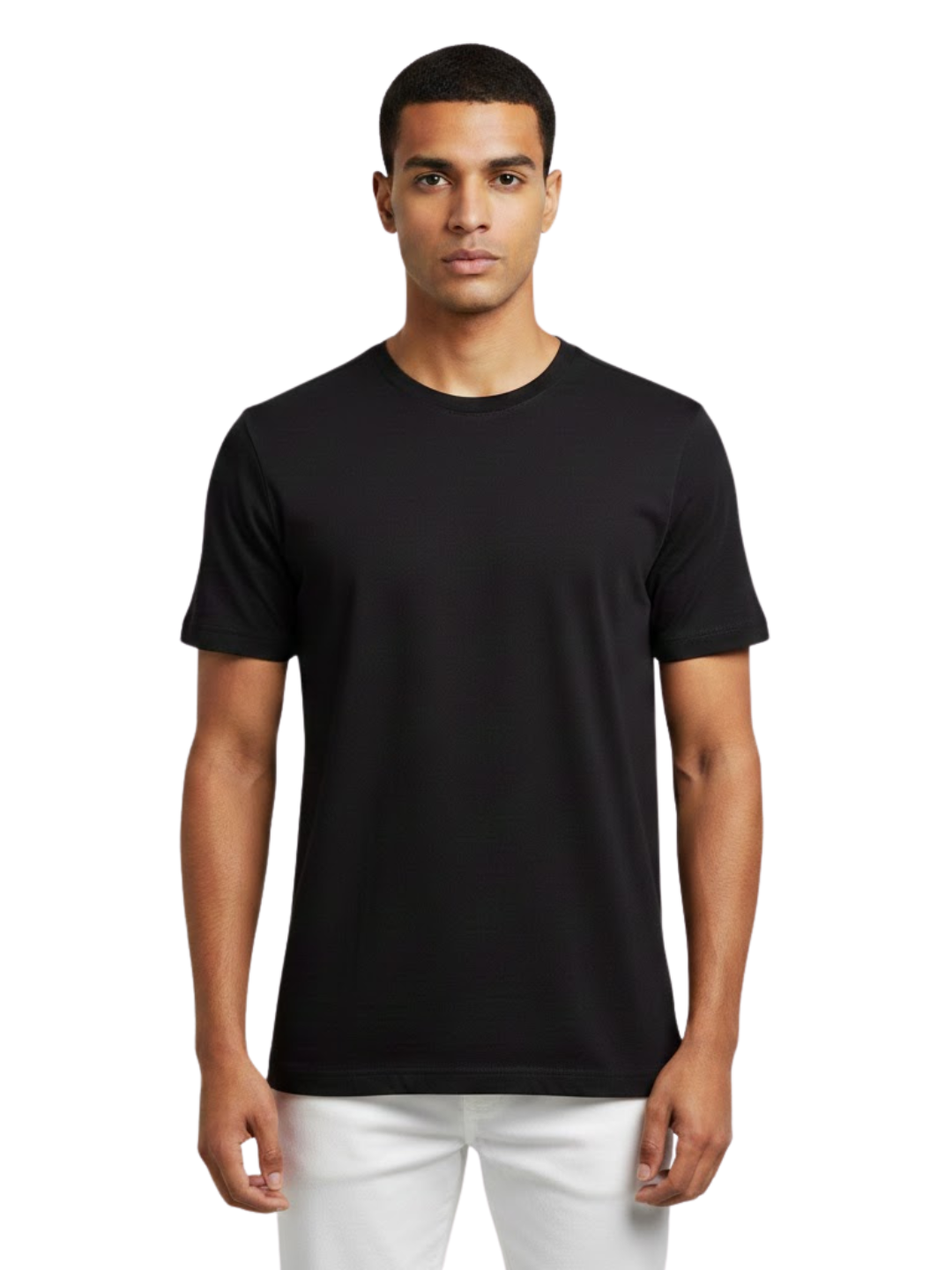 Cdeck Men’s T-Shirt Combo | Black & White Plain Round Neck Half Sleeve T-Shirts | Soft Comfortable Casual Tees for Men | Pack of 2