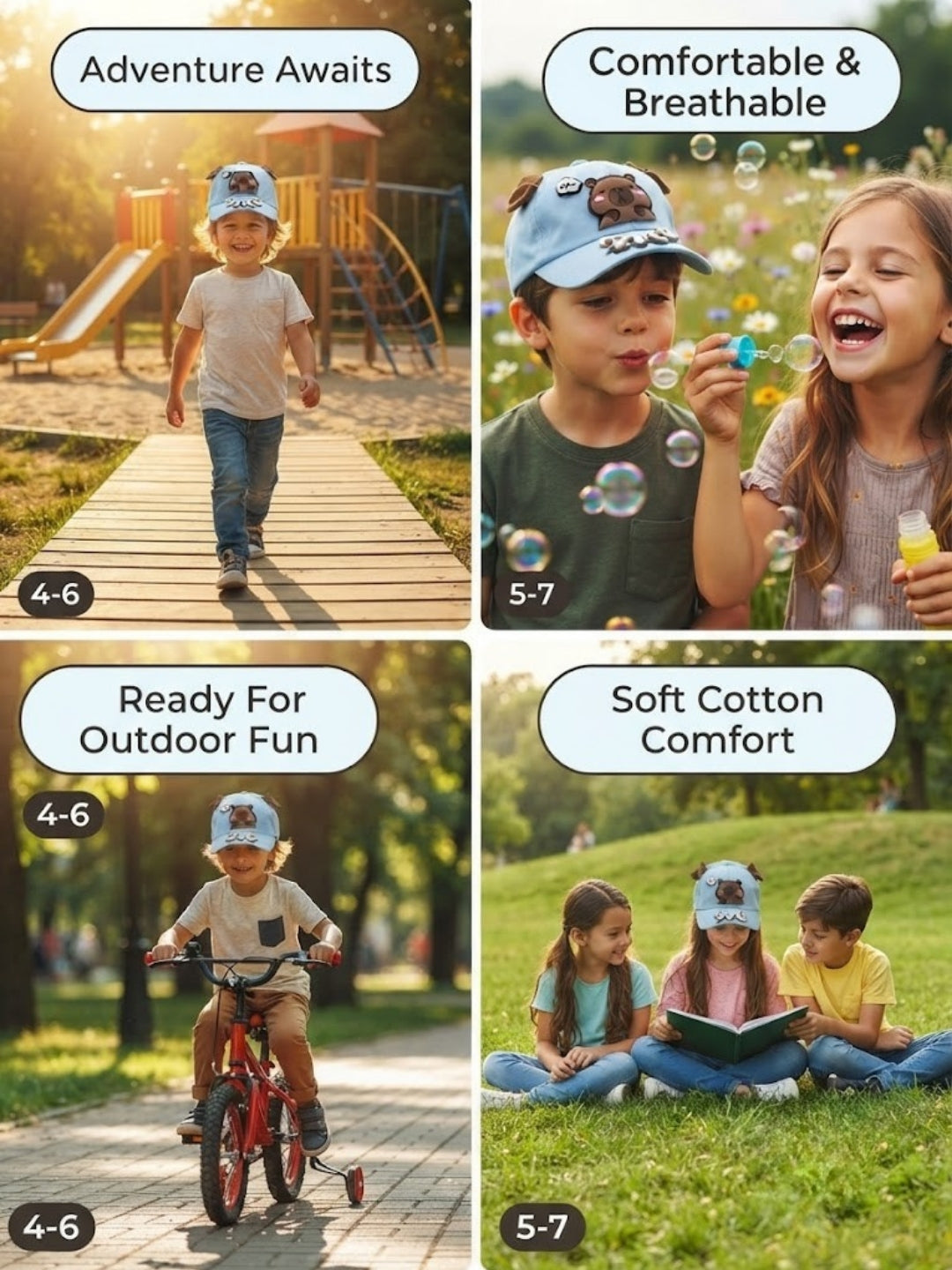 Cdeck Kids Cotton Cap for Boys & Girls