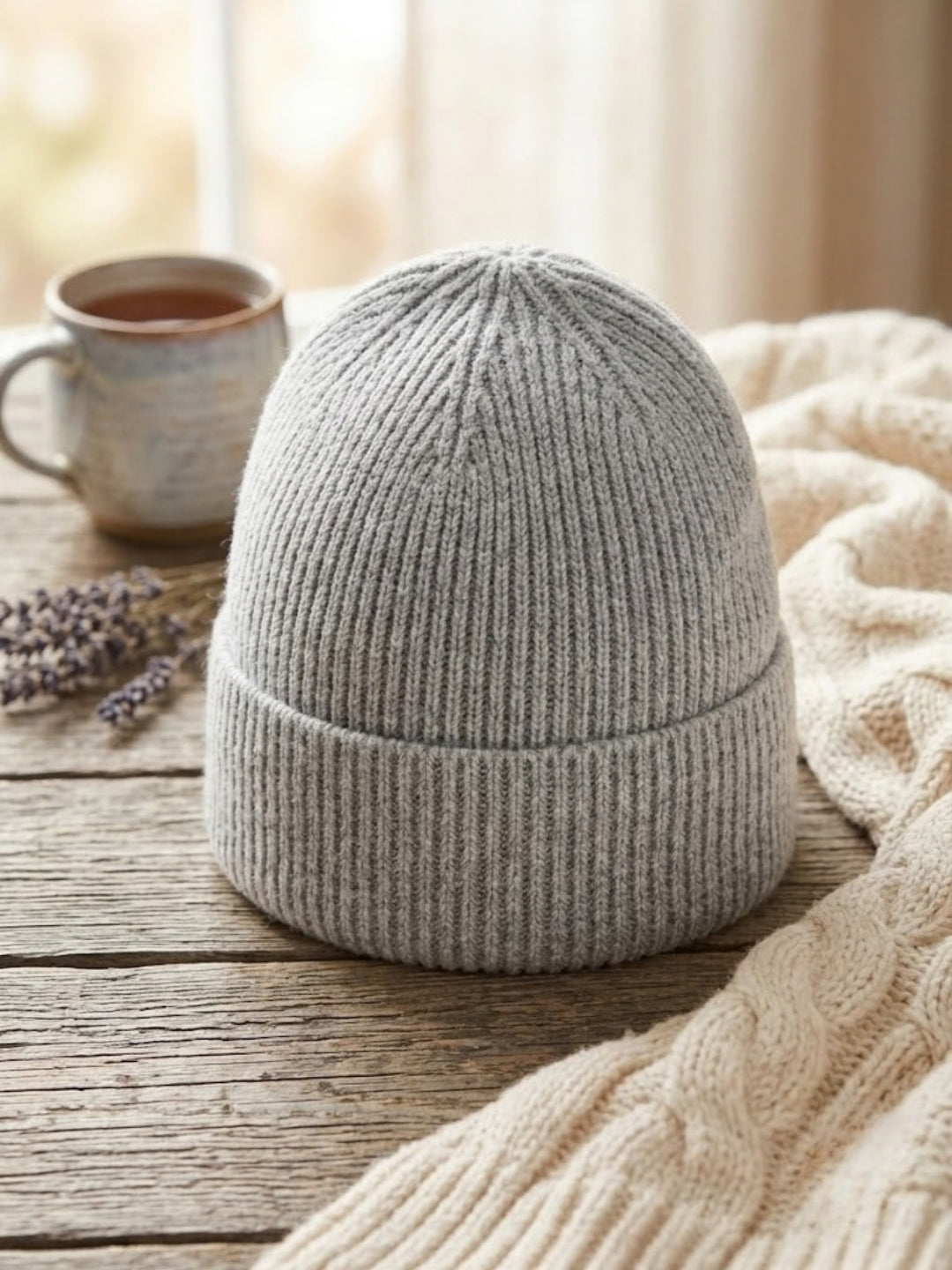 Cdeck Men’s Woolen Winter Cap | Soft, Warm & Comfortable Cap for Everyday Wear | Free Size | Grey