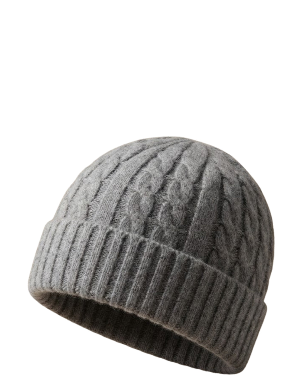 Cdeck Men’s Winter Woolen Cap | Ribbed Knit Beanie | Free Size | Soft & Warm | Grey