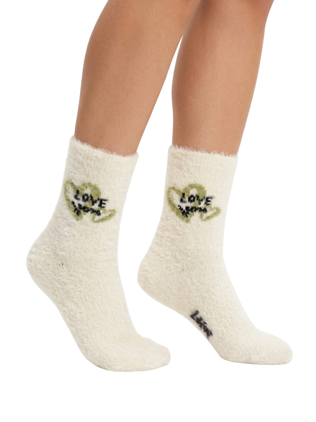 Cdeck Women’s Soft & Warm Fuzzy Winter Socks Heart Design | Cozy Comfortable Fluffy Socks | Free Size | Cream