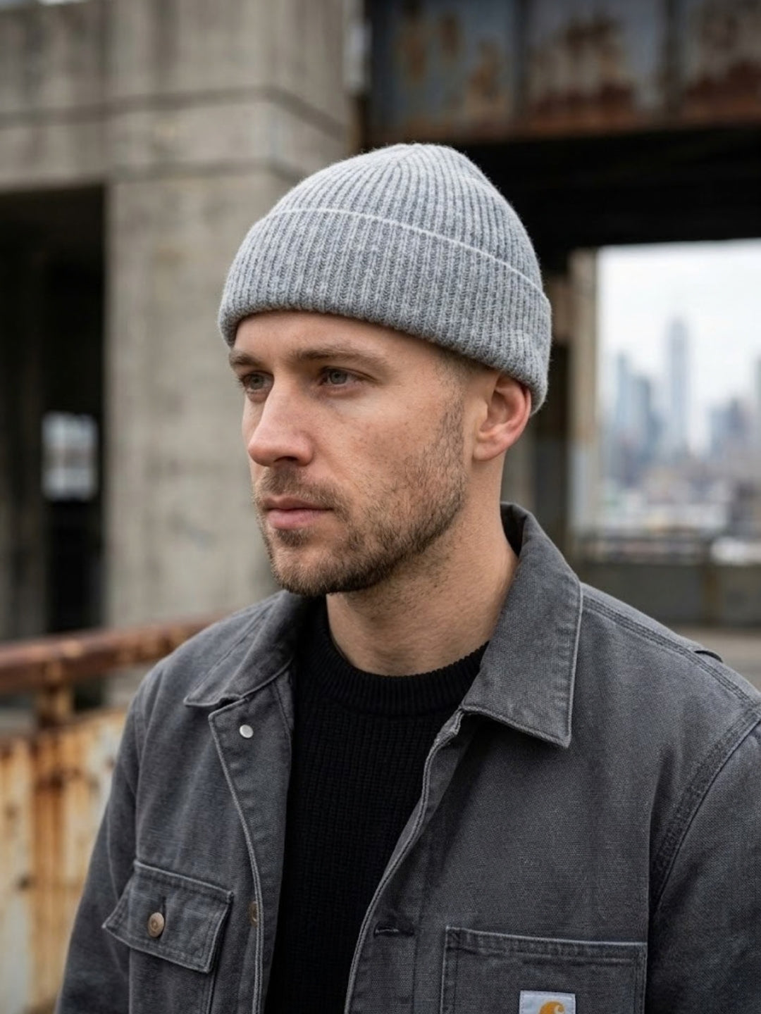Cdeck Men’s Woolen Winter Cap | Soft, Warm & Comfortable Cap for Everyday Wear | Free Size | Grey
