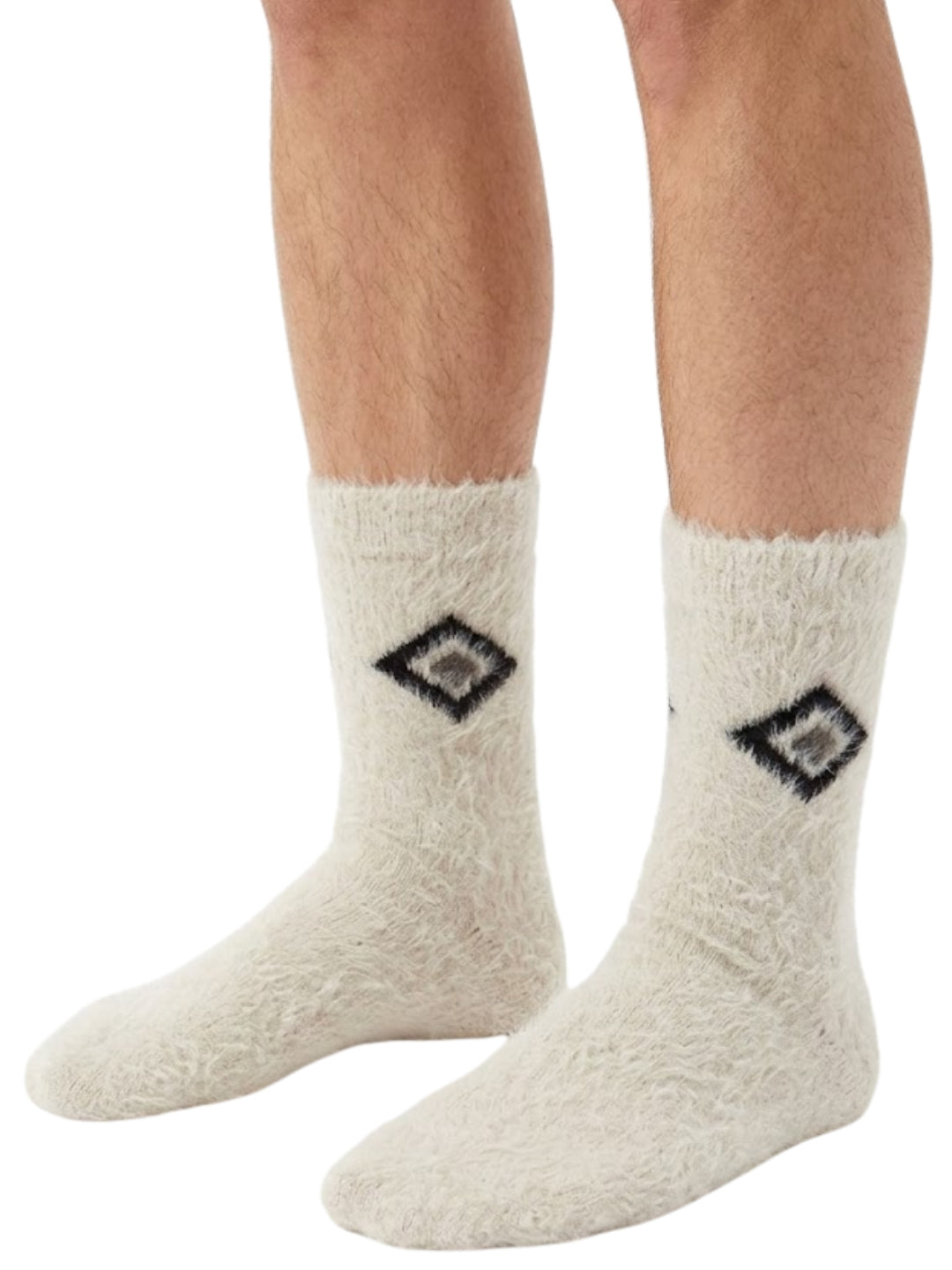 Cdeck Men’s Premium Hair Wool Winter Socks  | Soft, Fuzzy, Warm & Comfortable Free Size | White