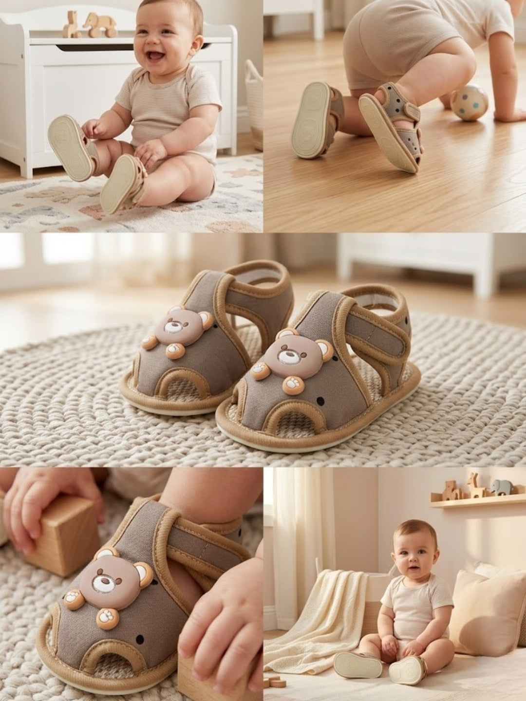 Cdeck Baby Sandals for Girls & Boys | Soft, Lightweight & Comfortable | 3-18 months