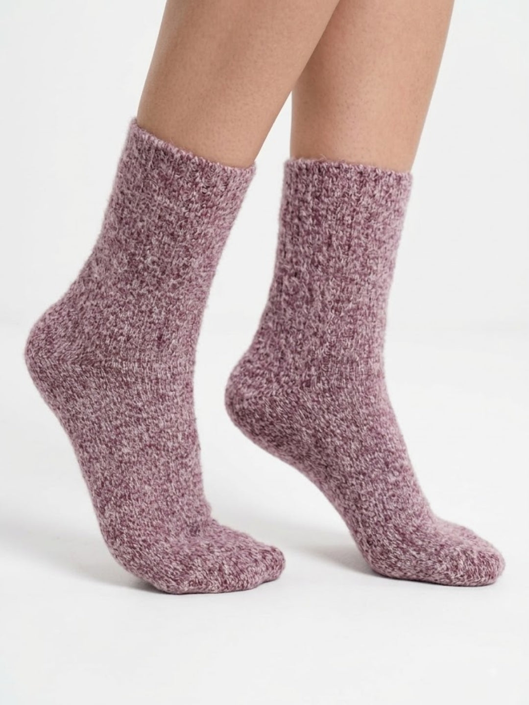 Cdeck Women’s Premium Fuzzy Socks – Soft Warm Winter Socks | Ribbed Design | Free Size | Purple
