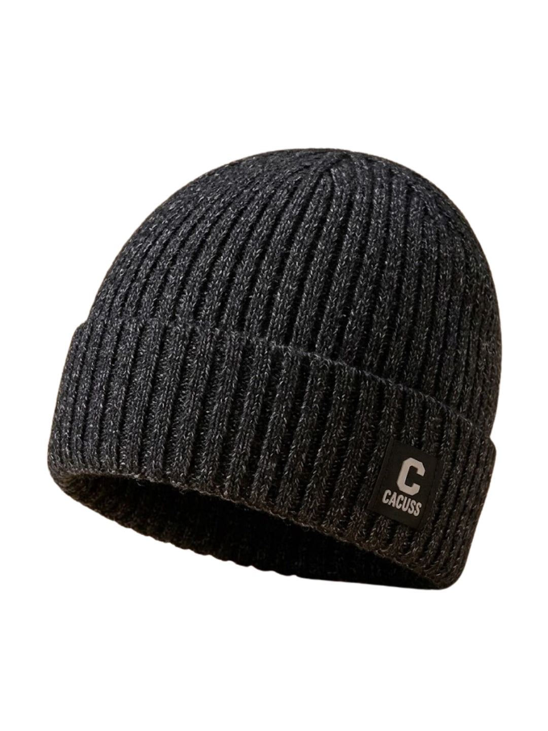 Cdeck Men’s Woolen Winter Cap | Ribbed Knitted Beanie | Free Size | Warm & Comfortable | Black