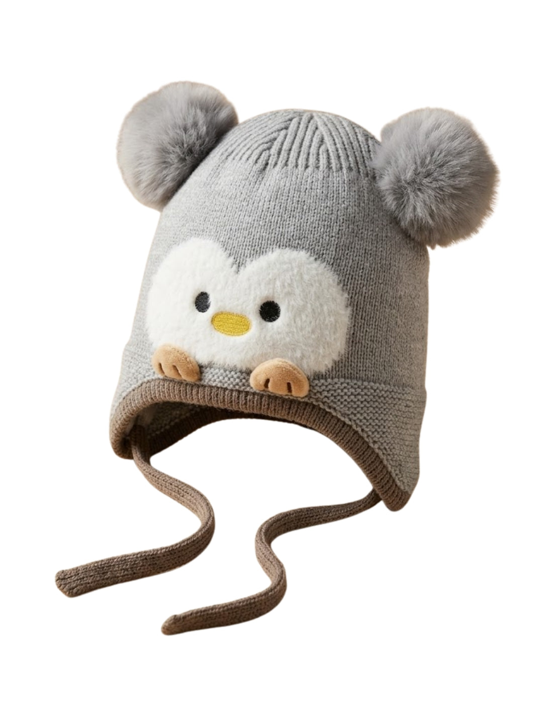 Cdeck Kids Woolen Winter Cap for Boys & Girls | Warm & Comfortable Winter Wear | 2–4 Years |Grey