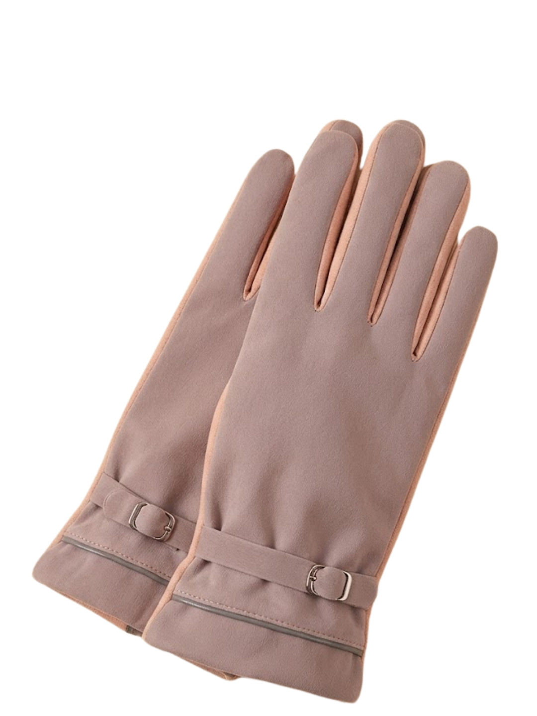Cdeck Women’s Winter Gloves | Warm & Stylish | Screen Friendly | Full-Finger | Free Size | Dusty Pink