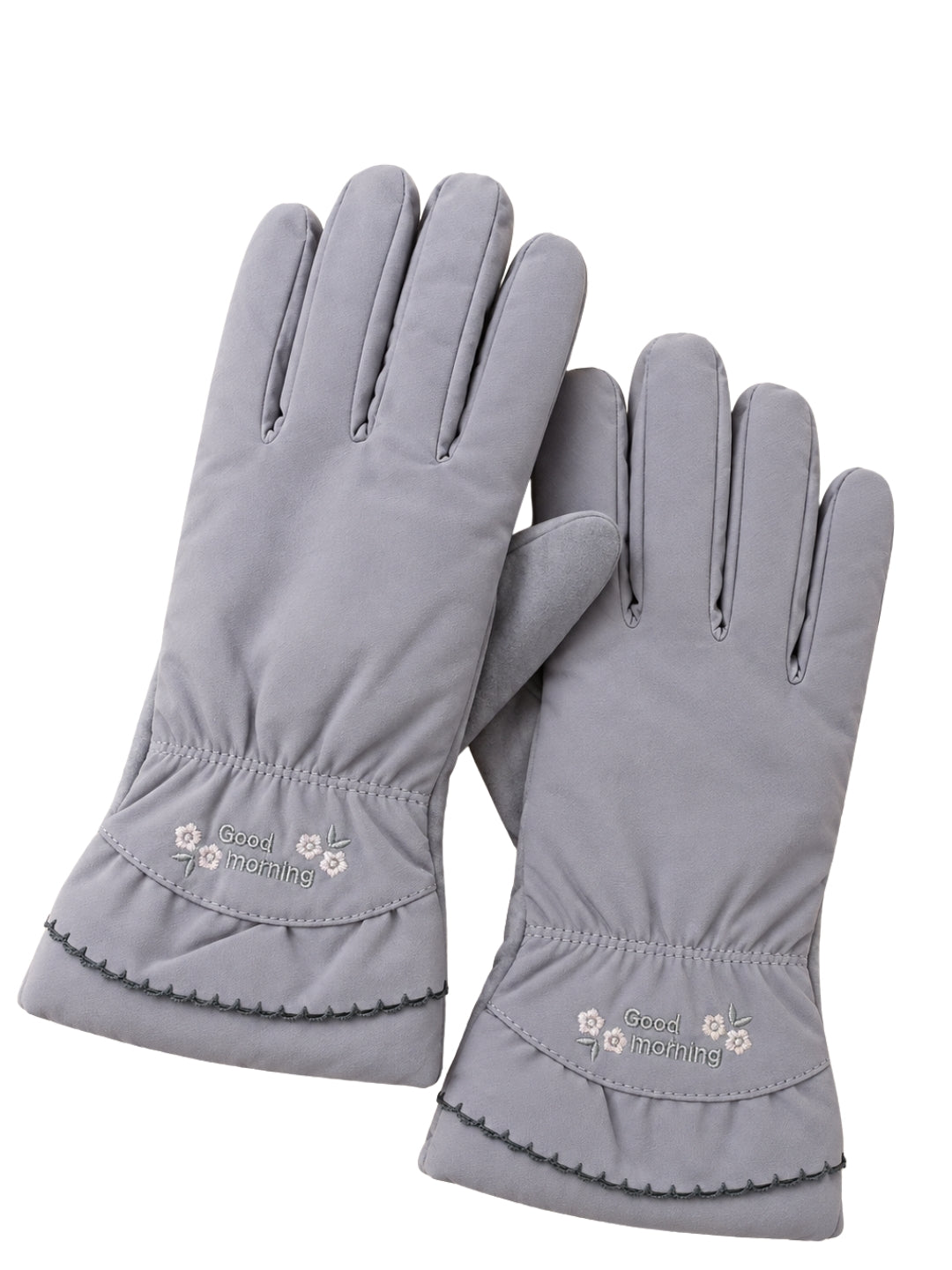 Cdeck Women’s Woolen Gloves | Warm Winter Gloves | Touchscreen Friendly | Free Size | Grey