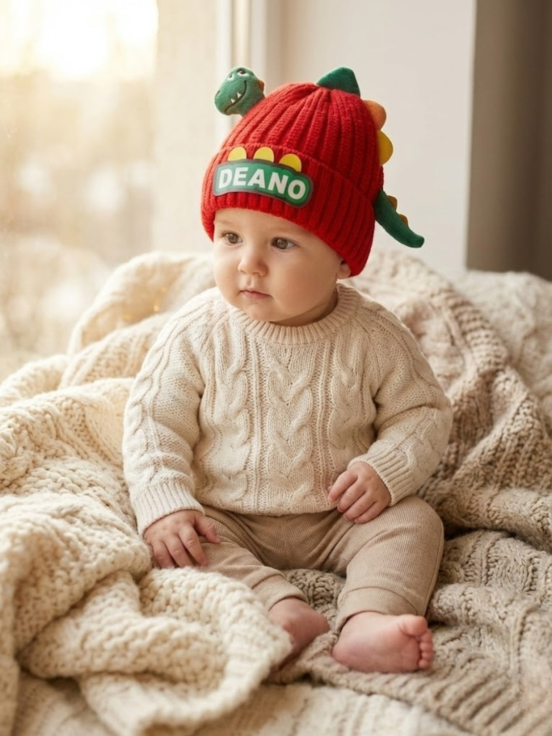 Cdeck Kids Woolen Cap for Boys & Girls | Soft, Warm & Comfortable Winter Wear | 1–2 Years