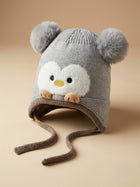 Cdeck Kids Woolen Winter Cap for Boys & Girls | Warm & Comfortable Winter Wear | 2–4 Years |Grey