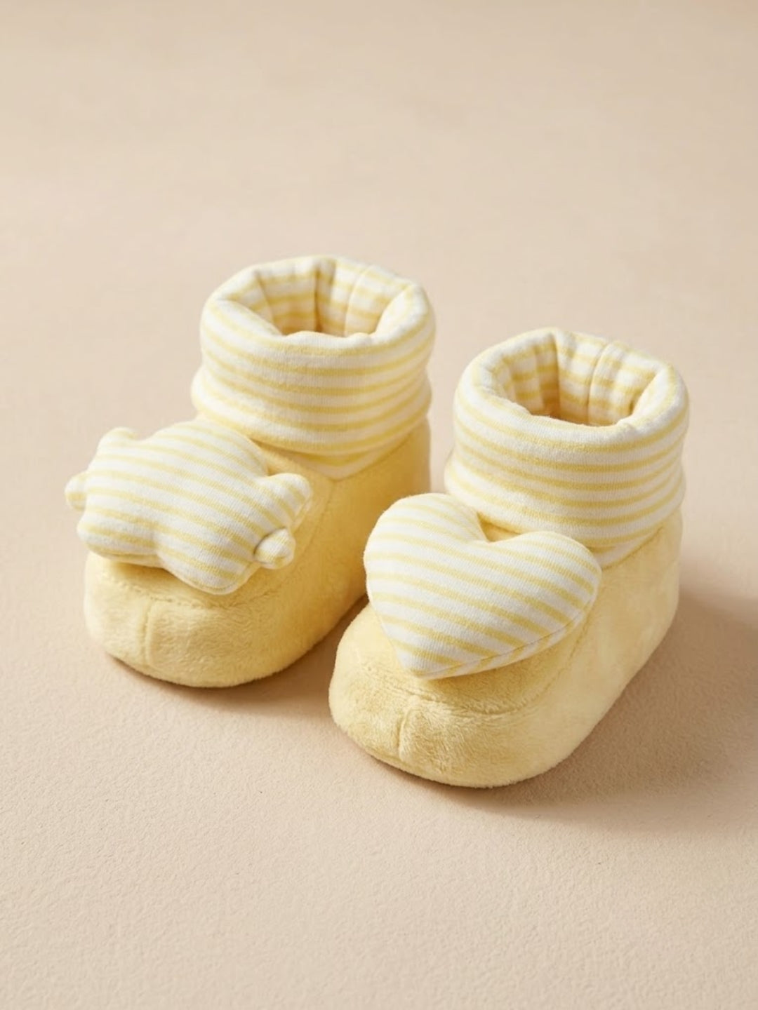Cdeck Baby Woolen Booties for Infants | Soft, Warm & Comfortable Winter Footwear | 3–9 Months |  Yellow