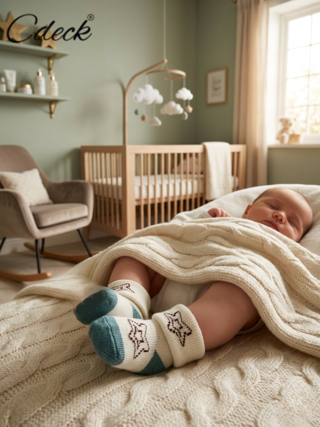 Cdeck Baby Kids Towel Cotton Socks | Soft, Comfortable & Absorbent | 0–12 Months