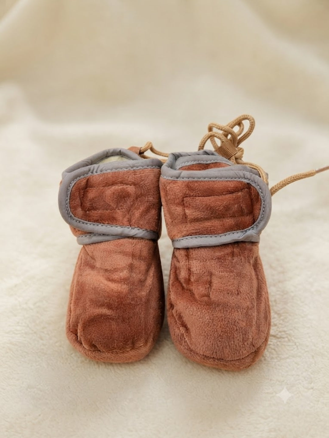 Cdeck Woolen Baby Booties for kids| Soft, Warm & Comfortable Winter Footwear | 3–9 Months | brown