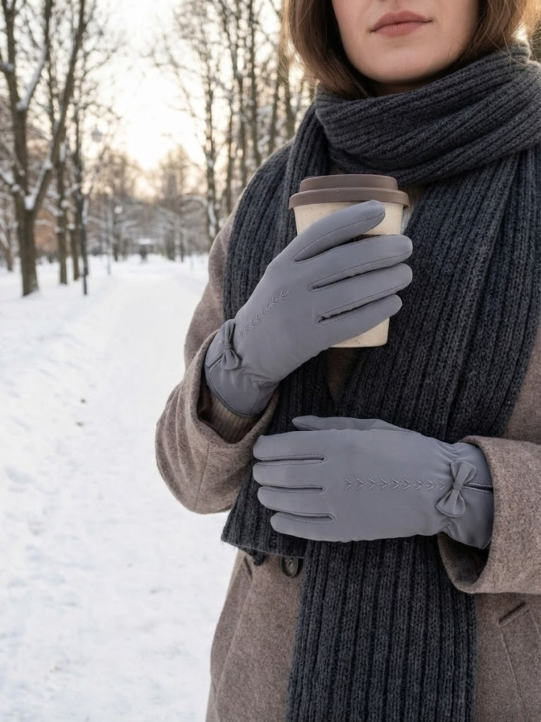 Cdeck Women Woolen Winter Gloves | Soft, Warm & Comfortable for Winter Wear