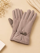 Cdeck Women’s Woolen Gloves | Warm & Stylish Winter Gloves | Screen Friendly | Full Finger | Free Size | Beige