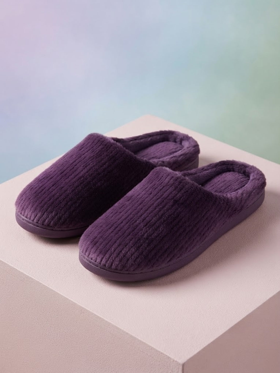Cdeck Women’s Fuzzy Winter Slippers | Soft Plush  Slippers for Comfort & Warmth | Free Size | Purple