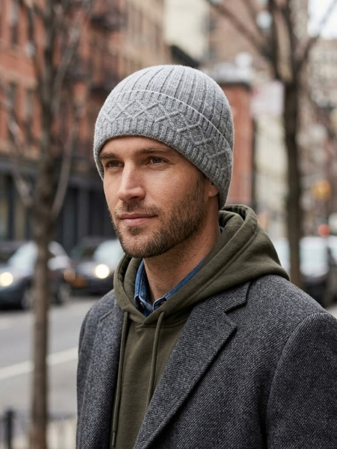 Cdeck Men’s Woolen Winter Cap | Soft, Warm & Comfortable Cap for Everyday Wear | Free Size | Grey