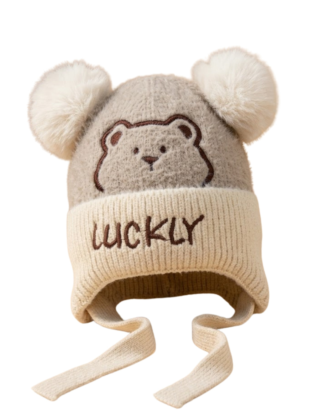 Cdeck Kids Woolen Winter Cap for Boys & Girls | Warm & Comfortable Winter Wear | 2–4 Years|Beige