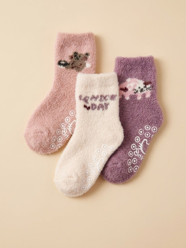 Cdeck Kids Premium Hair Wool Socks | Soft & Warm Winter Socks for Boys & Girls | 3 Pack | 0–4 Years | Multicolor