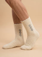 Cdeck Men’s Hair Wool Winter Socks | Soft, Warm & Comfortable | Cream | Free Size