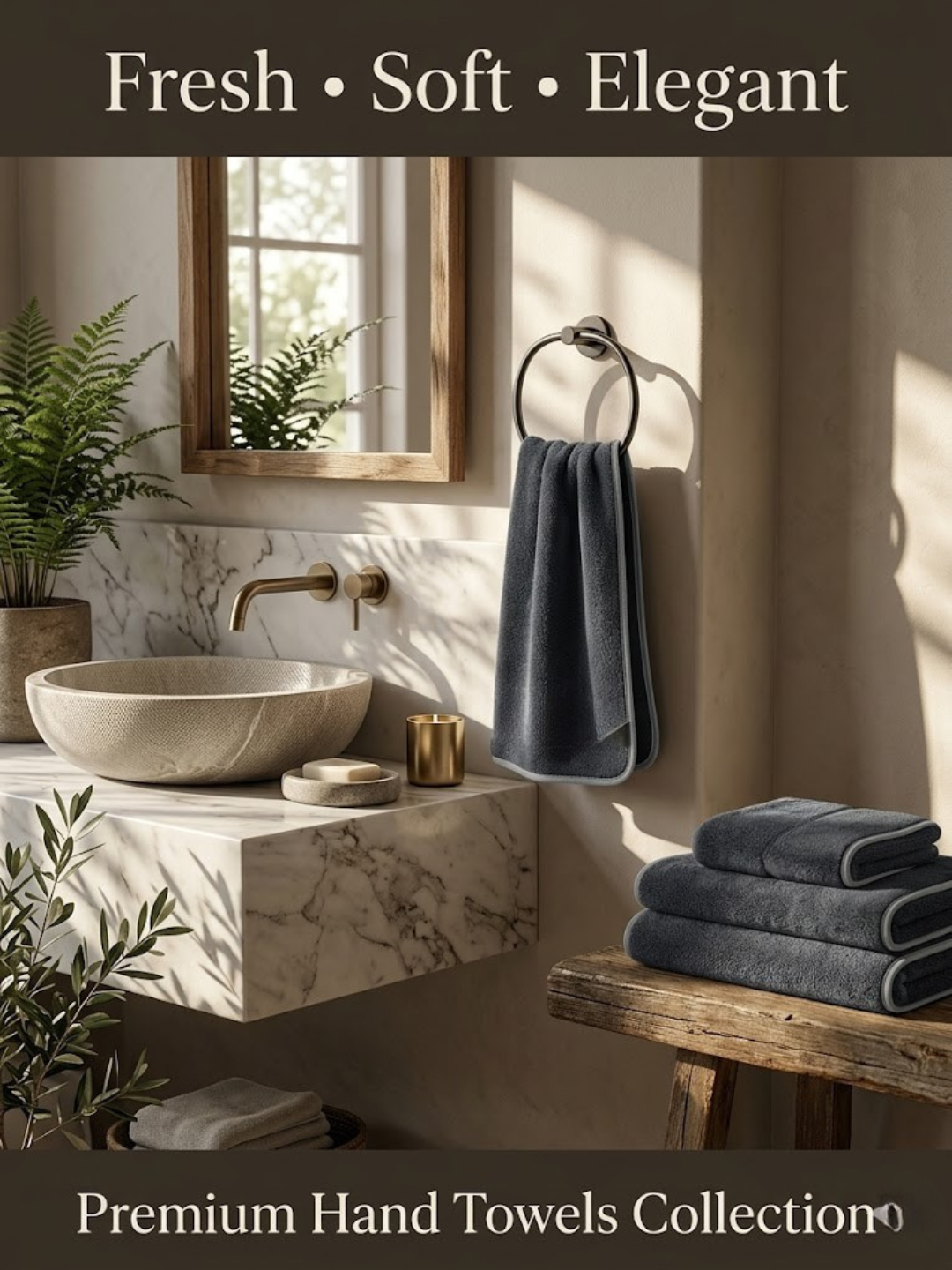 Cdeck Premium Cotton Hand Towel | Soft, Absorbent & Comfortable Everyday Use