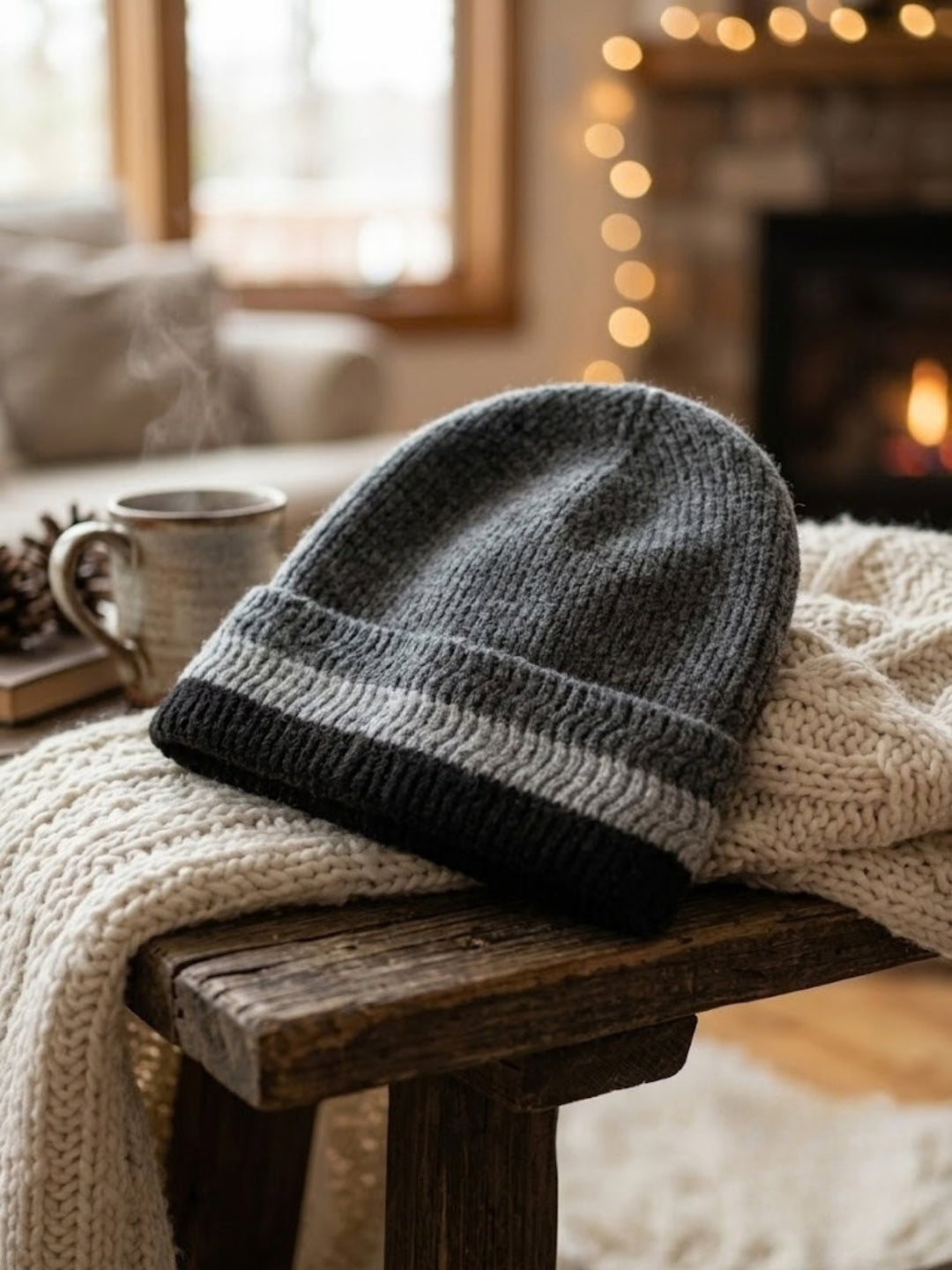 Cdeck Men’s Woolen Winter Cap | Soft, Warm & Comfortable Cap for Everyday Wear | Free Size | Grey
