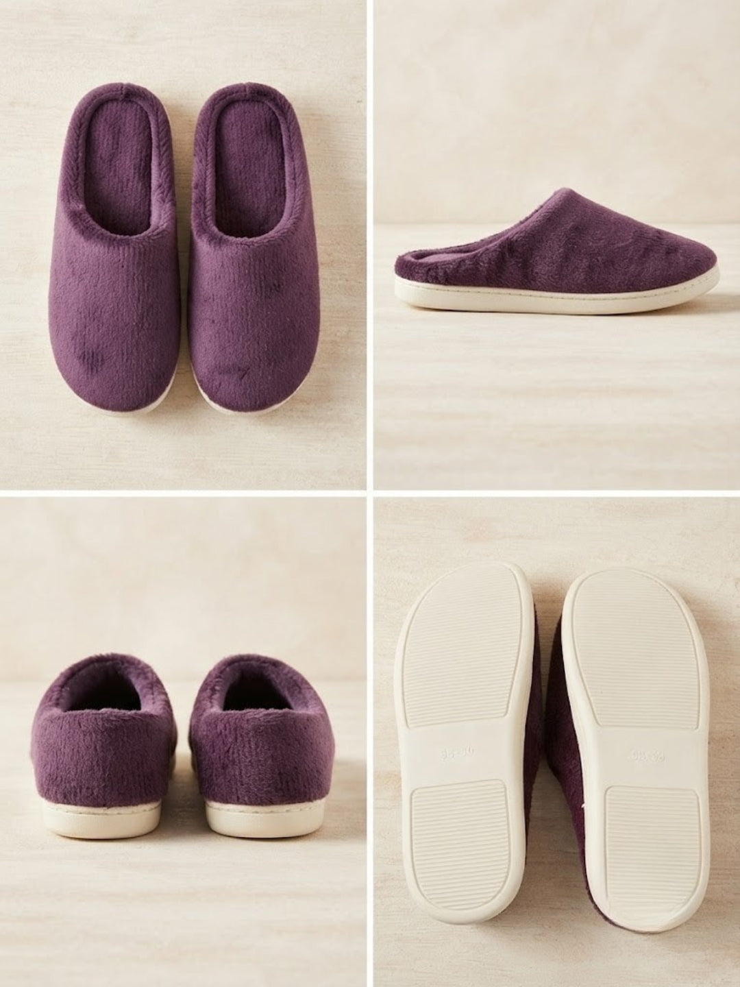 Cdeck Women’s Fuzzy Winter Slippers | Soft Plush  Slippers for Comfort & Warmth | Free Size | Purple