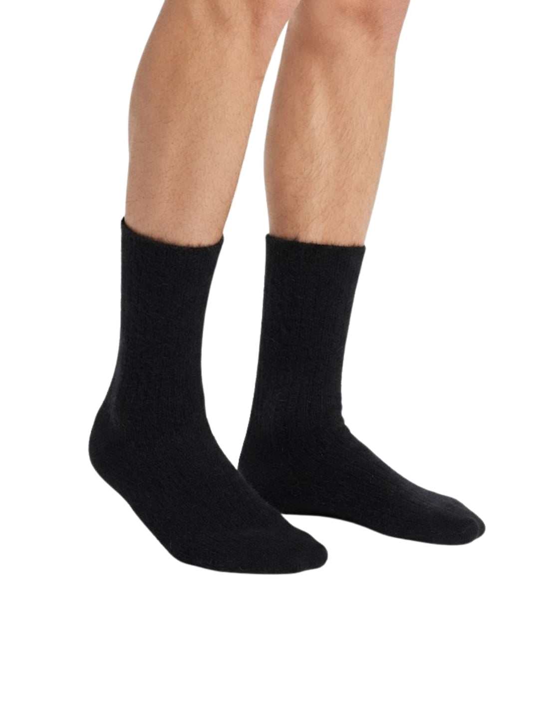 Cdeck Unisex Woolen Winter Socks | Soft Warm Wool Socks for Men & Women | Cozy Comfortable Winter Socks | Full Length | Black