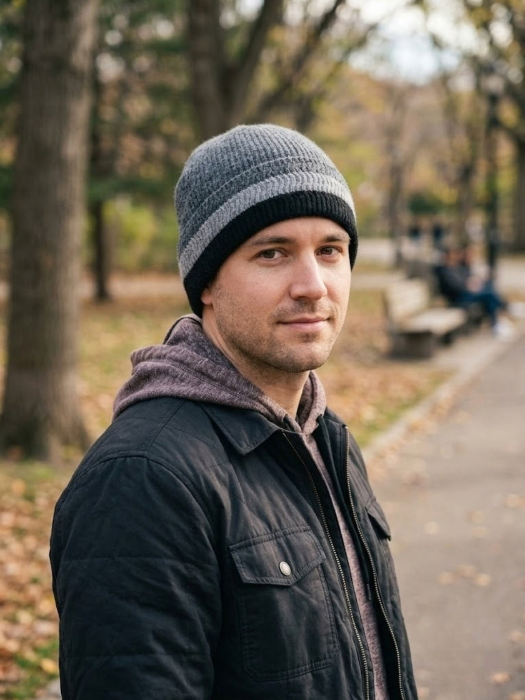 Cdeck Men’s Woolen Winter Cap | Soft, Warm & Comfortable Cap for Everyday Wear | Free Size | Grey